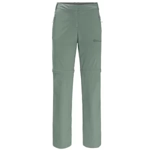 Jack Wolfskin Glastal Zip Off Pants W 1508151-4151, Damskie, Zielone, spodnie, poliester, rozmiar: 38