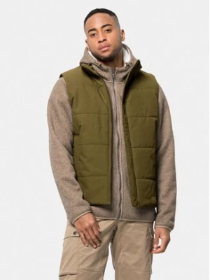 Jack Wolfskin Kamizelka White Frost Vest 1206402 Khaki Regular Fit