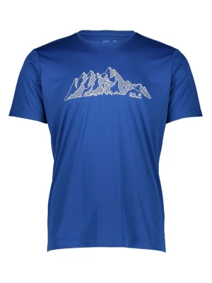 Jack Wolfskin Koszulka funkcyjna "Peak Graphic" w kolorze niebieskim rozmiar: S