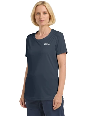 Jack Wolfskin Koszulka funkcyjna "Tech T" w kolorze granatowym rozmiar: S
