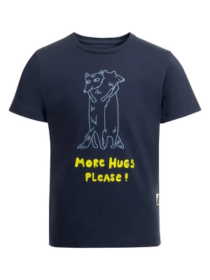 Jack Wolfskin Koszulka "More Hugs" w kolorze granatowym rozmiar: 128