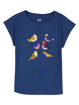 Jack Wolfskin Koszulka "Tweeting Birds" w kolorze granatowym rozmiar: 128