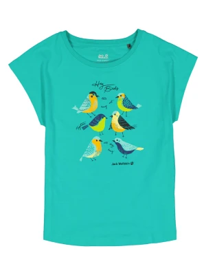 Jack Wolfskin Koszulka "Tweeting Birds" w kolorze turkusowym rozmiar: 116