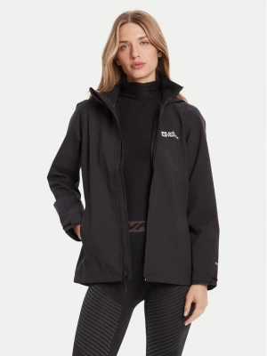 Jack Wolfskin Kurtka outdoor Trailtime 2l A63902 Czarny Regular Fit
