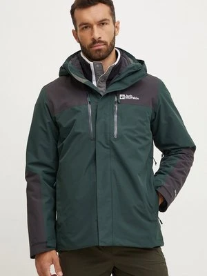 Jack Wolfskin kurtka outdoorowa Jasper 3 in 1 kolor zielony A61858