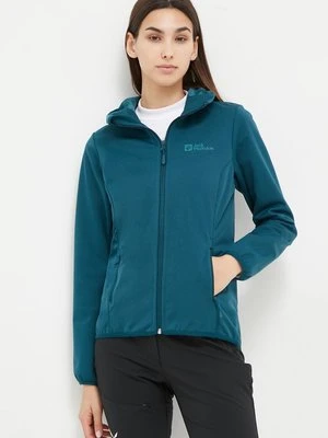 Jack Wolfskin kurtka outdoorowa Windhain Hoody kolor turkusowy