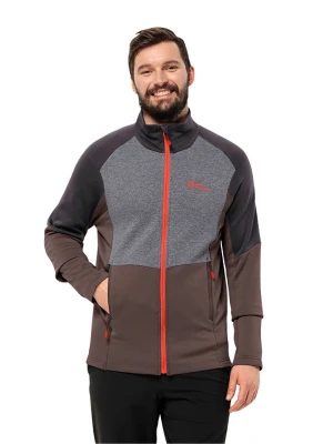 Jack Wolfskin Kurtka polarowa w kolorze brązowo-szarym rozmiar: L