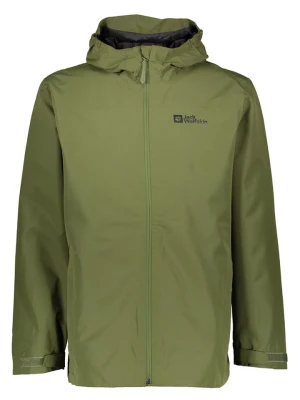 Jack Wolfskin Kurtka przeciwdeszczowa "Besler" w kolorze oliwkowym rozmiar: M