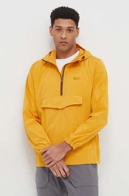 Jack Wolfskin kurtka przeciwdeszczowa Desert Wind Overhead męska kolor żółty 1307841