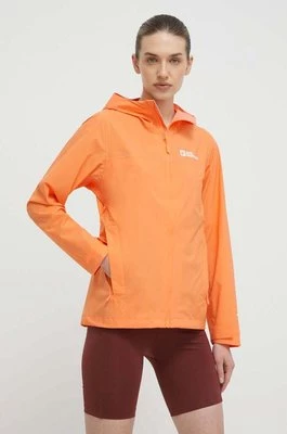 Jack Wolfskin kurtka przeciwdeszczowa Elsberg 2.5L damska kolor pomarańczowy 1115951