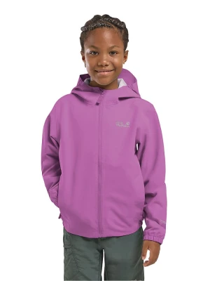 Jack Wolfskin Kurtka przeciwdeszczowa "Flaze" w kolorze fioletowym rozmiar: 128