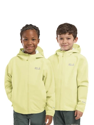 Jack Wolfskin Kurtka przeciwdeszczowa "Flaze" w kolorze żółtym rozmiar: 152