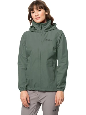 Jack Wolfskin Kurtka przeciwdeszczowa "Stormy Point" w kolorze khaki rozmiar: M