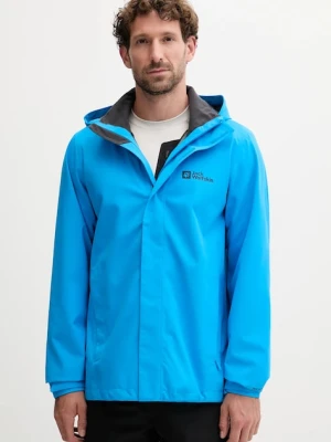 Jack Wolfskin kurtka przeciwdeszczowa Trailtime 2L kolor niebieski A63903