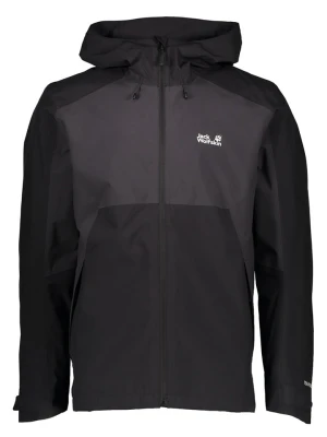 Jack Wolfskin Kurtka przeciwdeszczowa "Wildbound" w kolorze czarnym rozmiar: XL