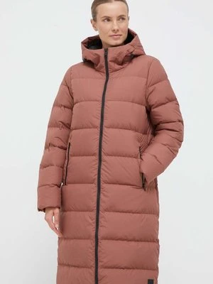 Jack Wolfskin kurtka puchowa Frozen Palace damska kolor brązowy zimowa 1204133