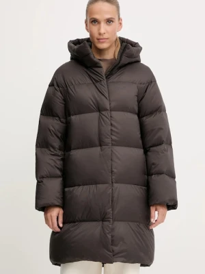 Jack Wolfskin kurtka puchowa ICY HILL kolor brązowy zimowa oversize A65093
