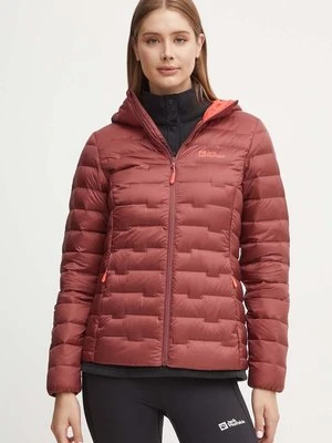 Jack Wolfskin kurtka sportowa puchowa Passamani kolor bordowy A61833