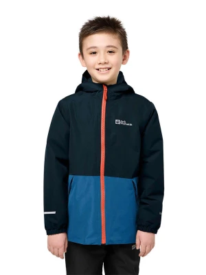 Jack Wolfskin Kurtka zimowa "Snowy Days" w kolorze granatowo-niebieskim rozmiar: 140