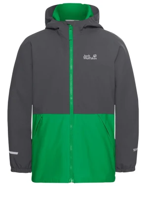 Jack Wolfskin Kurtka zimowa "Snowy Days" w kolorze zielono-antracytowym rozmiar: 176