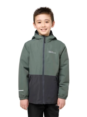 Jack Wolfskin Kurtka zimowa "Snowy Days" w kolorze zielono-czarnym rozmiar: 128