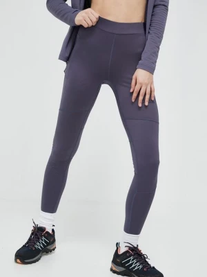 Jack Wolfskin legginsy sportowe Berntal Tights damskie kolor fioletowy gładkie