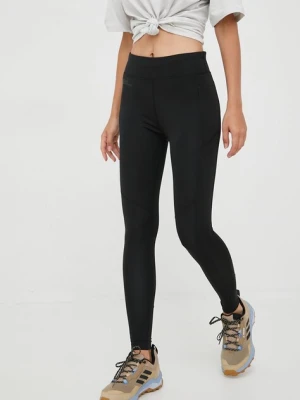 Jack Wolfskin legginsy sportowe Iseler czarny