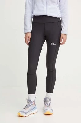 Jack Wolfskin legginsy sportowe Kammweg damskie kolor czarny gładkie 1509091