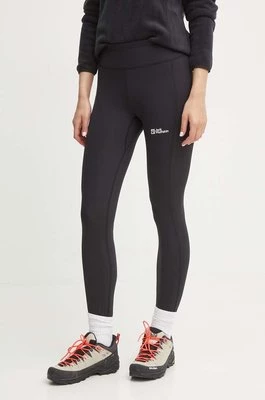 Jack Wolfskin legginsy sportowe Klintal damskie kolor czarny gładkie 1508901