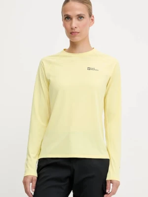 Jack Wolfskin longsleeve sportowy Prelight Swift kolor żółty A63799