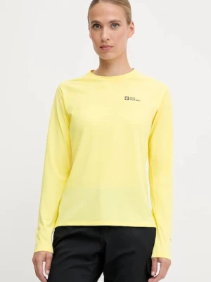 Jack Wolfskin longsleeve sportowy Prelight Swift kolor żółty A63799