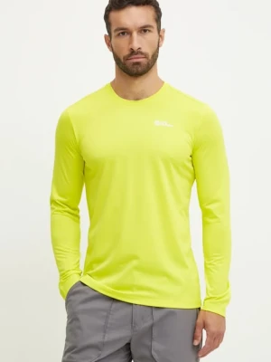 Jack Wolfskin longsleeve sportowy Sky Thermal kolor żółty melanżowy 1808682