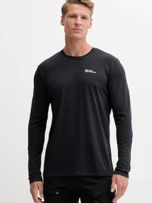 Jack Wolfskin longsleeve sportowy Vonnan kolor czarny gładki A60291