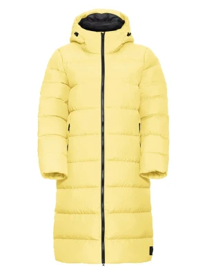 Jack Wolfskin Płaszcz puchowy "Frozen Palace" w kolorze żółtym rozmiar: L