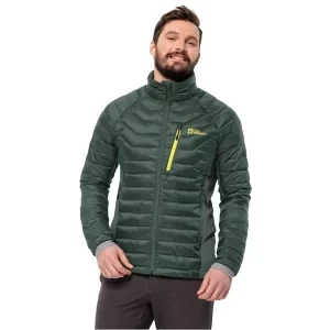 Jack Wolfskin Routeburn Pro Ins Jacket 1206862-T0138, Męskie, Zielone, kurtki, poliester, rozmiar: L