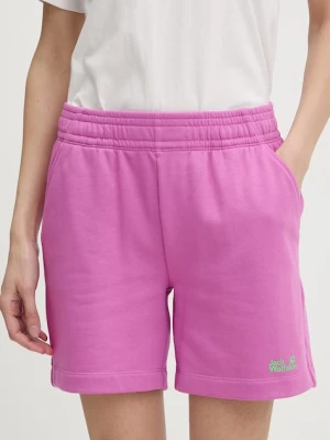 Jack Wolfskin szorty dresowe damskie bawełniane Celebrate The Paw