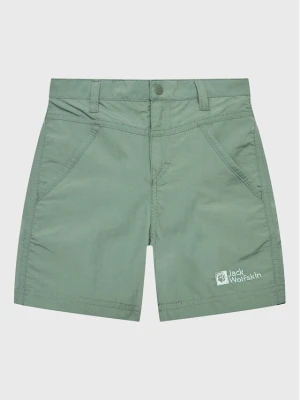 Jack Wolfskin Szorty materiałowe Sun 1605614 M Zielony Regular Fit
