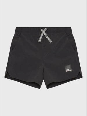 Jack Wolfskin Szorty materiałowe Teen 1609871 Czarny Regular Fit