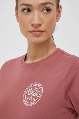 Jack Wolfskin t-shirt bawełniany 10 kolor różowy