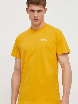 Jack Wolfskin t-shirt bawełniany Essential kolor żółty 1808382