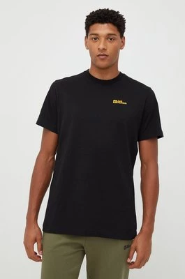 Jack Wolfskin t-shirt bawełniany kolor czarny 1808382