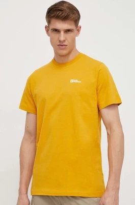 Jack Wolfskin t-shirt bawełniany kolor żółty 1808382