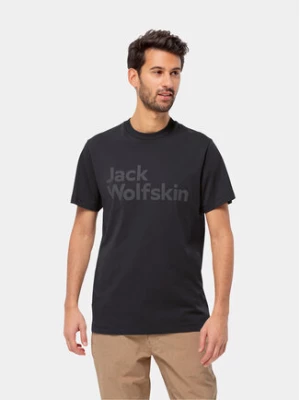 Jack Wolfskin T-Shirt Essential Logo T 1809591 Czarny Regular Fit
