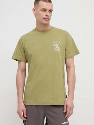 Jack Wolfskin t-shirt Jack Tent męski kolor zielony z nadrukiem 1809791