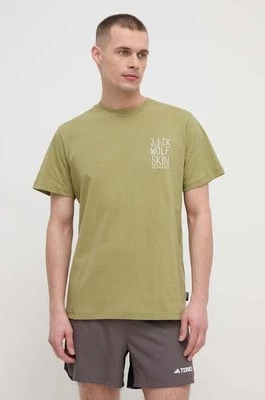 Jack Wolfskin t-shirt Jack Tent męski kolor zielony z nadrukiem 1809791
