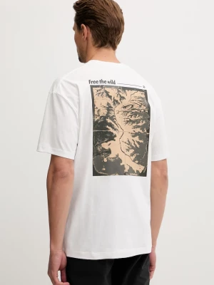 Jack Wolfskin t-shirt męski bawełniany Confident biały