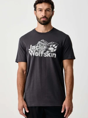 Jack Wolfskin T-shirt męski bawełniany czarny