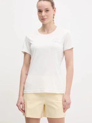 Jack Wolfskin t-shirt sportowy A62120 COMPRESSION CUBE 8 damski kolor biały A63270