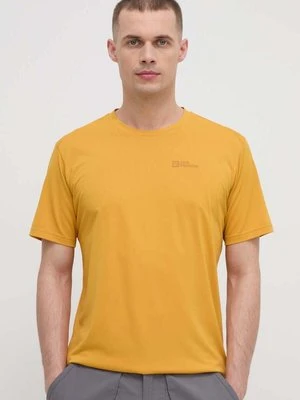 Jack Wolfskin t-shirt sportowy Delgami kolor żółty gładki 1809811