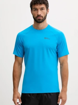 Jack Wolfskin t-shirt sportowy Prelight Swift kolor niebieski gładki A63800